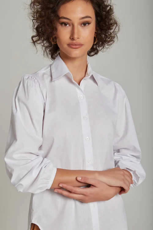 Camisa Feminina Manga Longa Branca