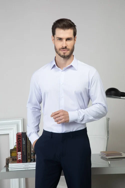 Camisa Masculina Slim Sem Logo Branca
