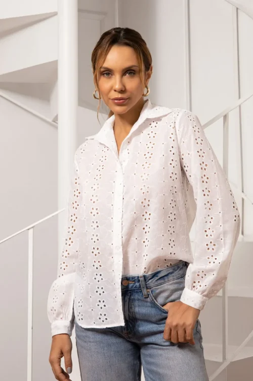 Camisa Feminina Laise Branca