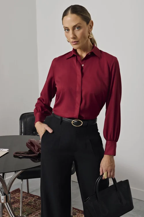 Camisa Feminina Manga Longa Red Cherry