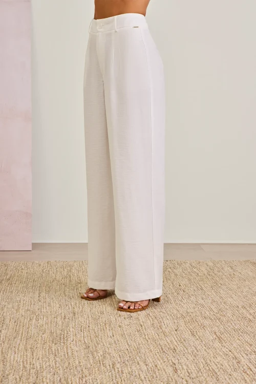 Calça de Alfaiataria Feminina Gabby Branca