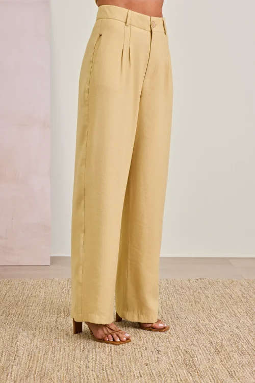 Calça de Alfaiataria Feminina Gabby Bege